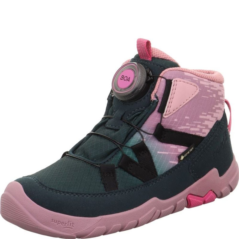 Dívčí celoroční obuv Superfit barefit TRACE GTX Green/Rose 1-006040-7010 - 33