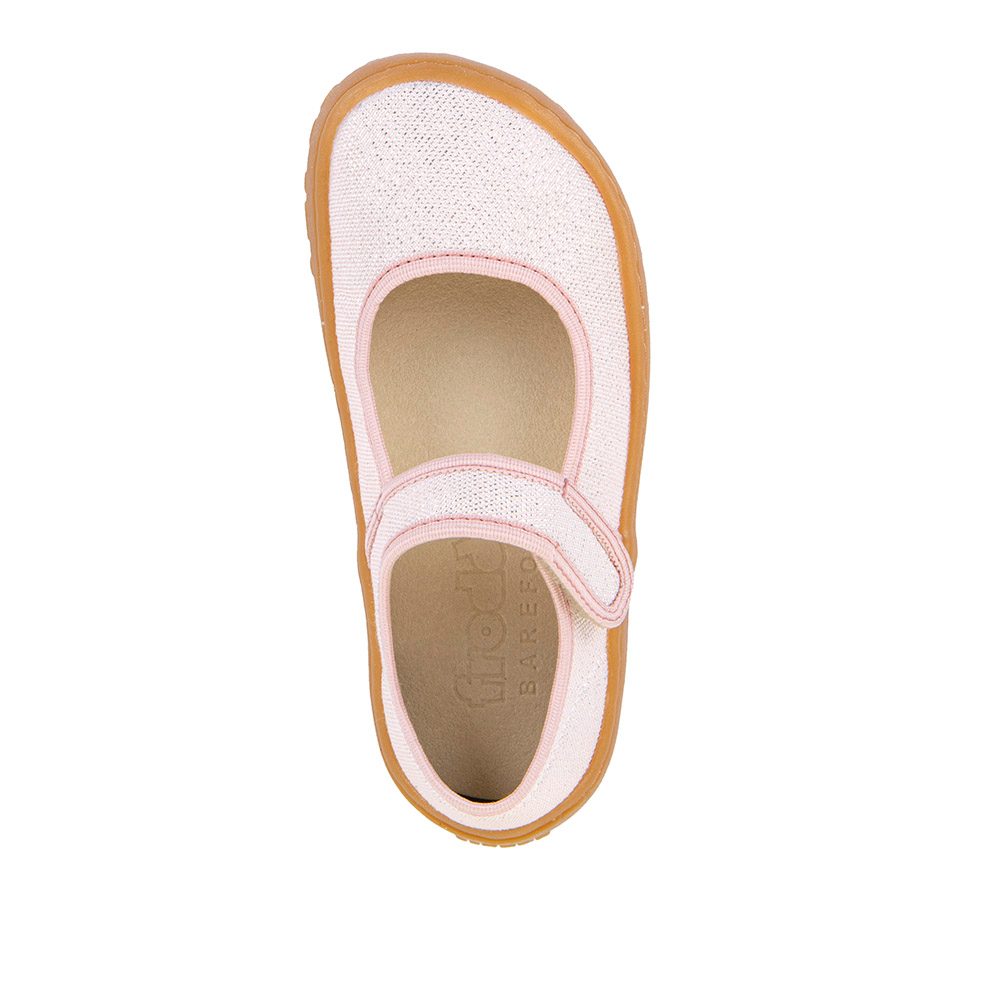 Dívčí plátěné barefoot baleríny CANVAS BALETTY PINK SHINE FRODDO G1700437 - 36