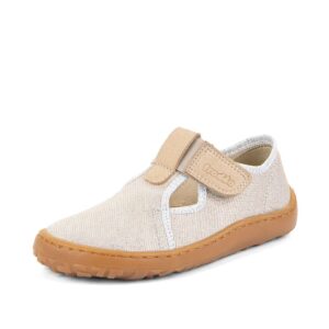 Dívčí plátěné barefoot přezůvky CANVAS T-BAR GOLD SHINE Froddo G1700439-3 - 36