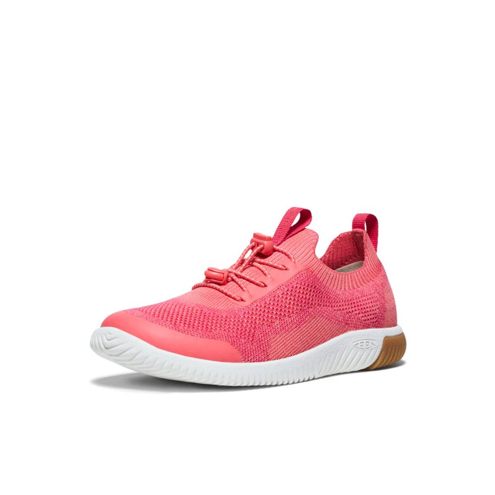 Dívčí tenisky barefoot kompromis KEEN KNX KNIT LACE YOUTH dubarry/star white - 36