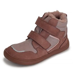 Dívčí zimní barefoot boty DAXI OLD PINK