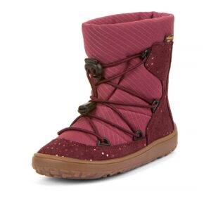 Dívčí zimní barefoot boty TEX TRACK WOOL Bordeaux+ G3160251-7 - 35