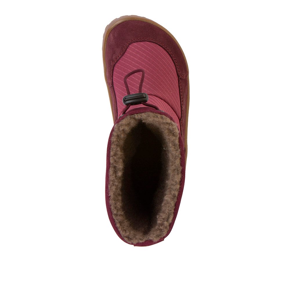 Dívčí zimní barefoot sněhule UP TEX SNOW WOOL Bordeaux G3160249-4 - 37