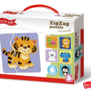 Far Far Land Puzzle ZigZag zvířátka 6 obrázků