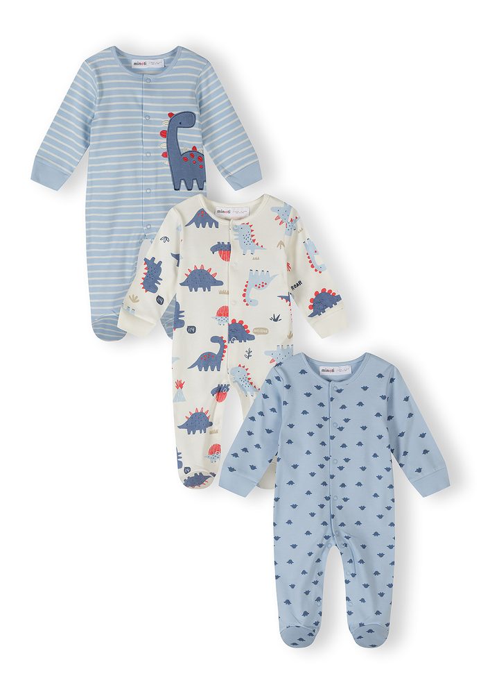 Kojenecký overal 3pack Minoti 28BABYPACK25 modrá - 86/92 | 18/24m