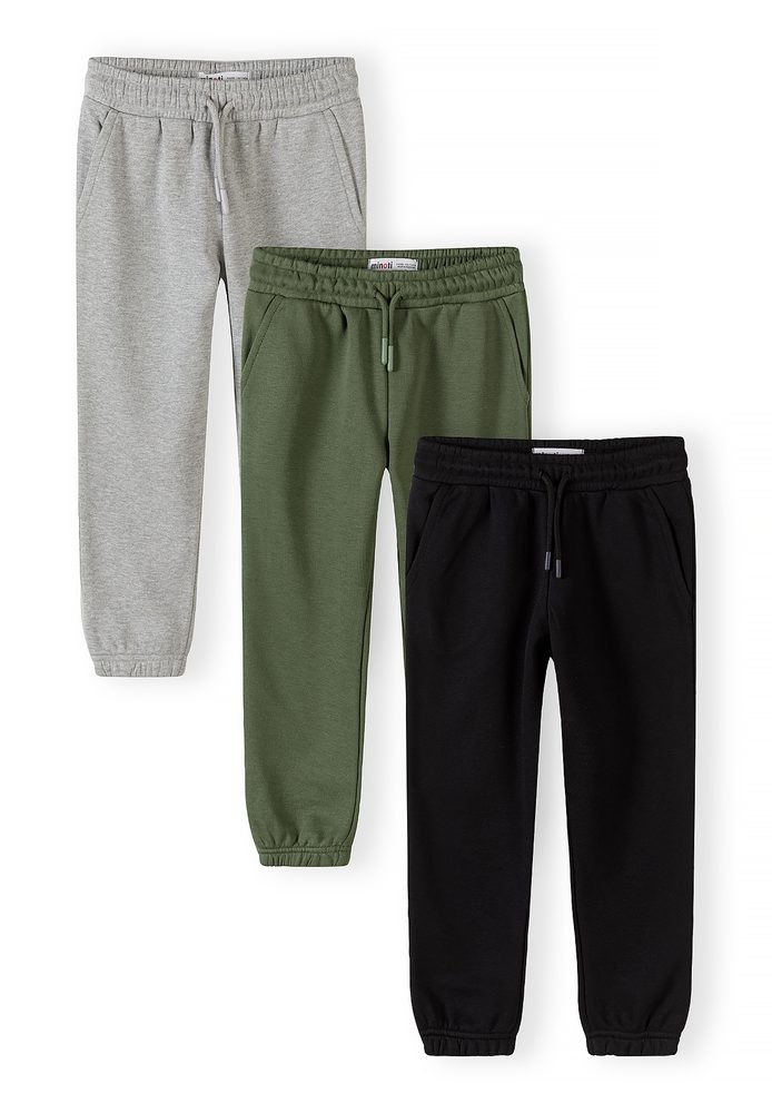 Tepláky slim-fit s elastickým pasem a stahovací šňůrkou 3pack Minoti 29FLEECE285 - 98/104 | 3/4let